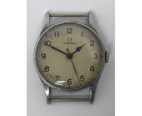 A scarce WW2 era Fleet Air Arm ‘HS8’ Pilots Watch - c.1943. Nickel plate case with stainless steel back. Off white dial with 