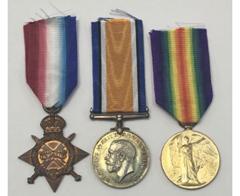 A WW1 1915 Star Officers trio, awarded to Lieutenant, later Captain William A.Morgan of the Army Pay Corps, and the Royal Arm