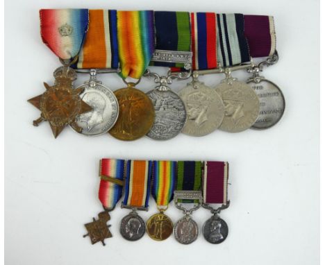 Medal group to G.H. Cross, including, 1914 Mons Star with Rose engraved S. Srgt G.H Cross S &amp; T Corps (Supply &amp; Trans