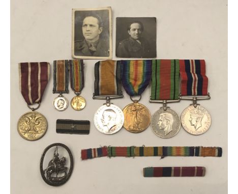 A WW1 / WW2 medal group, awarded to 2nd Lt Bernard Whitecroft Tolton of the South Staffordshire Regiment. To include: the Bri