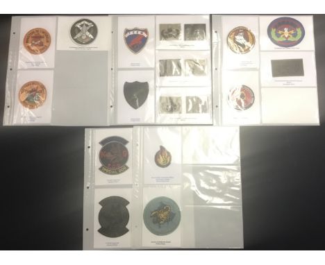 A selection of modern, mostly European embroidered military and police patches. To include: French ministry of the interior D