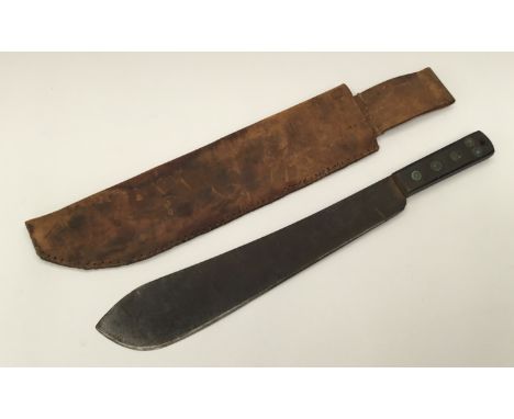 A 1952 dated British Army issue ‘Crocodile” machete, by Martindale of Birmingham. With two flat plastic grips, secured by 5 c