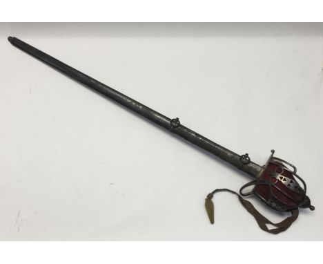 A 19th century 1828 pattern, Highland officers sword by Wilkinson. Of standard form, with a steel basket hilt guard, with hea