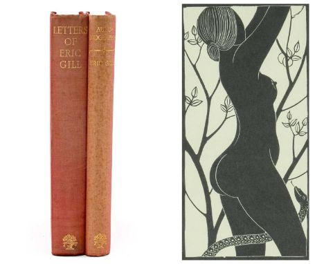 ERIC GILL (1882-1940) facsimile print - 'Eve', with printed signature, 24.5 x 13cms, together with two volumes, 'Letters of E