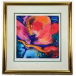 ‡ SIMON BULL etching with colour and gold embellishment - 'I Live for You Alone', signed and