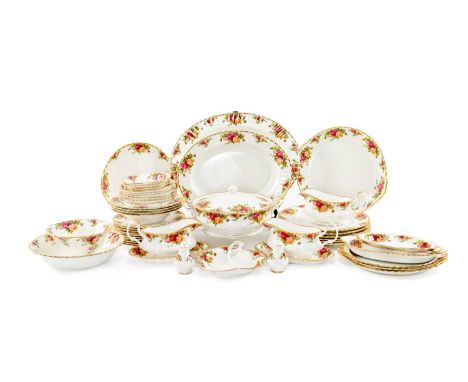 LARGE QUANTITY ROYAL ALBERT 'OLD COUNTRY ROSES' BONE CHINA including, tureen, six large dinner plates, ten small dinner plate