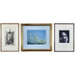 HEDLEY FITTON limited edition (240/250) etching - entitled verso 'La Tour de L'horloge' signed,