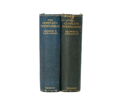 ABRAHAM (GEORGE D.) The Complete Mountaineer, 1st edition, 1907, with inserted autograph letter by the author, original blue 