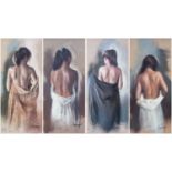 ‡ ALVAREZ GOMEZ DOMINGO four limited edition (11/850) prints - Studies of Carla, signed, 29 x 13.
