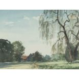 ‡ STANLEY ORCHART watercolour - 'Hail Weston, Cambs', signed, 18 x 23cms, Provenance: private