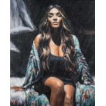 ‡ FABIAN PEREZ limited edition giclee print (AP. 4-10) - 'Angelica', signed and numbered, 49 x 39cms