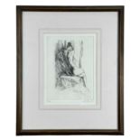 ‡ MARK CLARK limited edition (7/50) etching - study of a sitting nude, signed and dated '95, 22 x