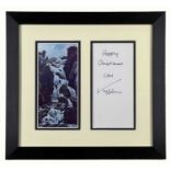 ‡ SIR KYFFIN WILLIAMS, autograph and facsimile print - Ogwen Falls, framed with signed 'Happy