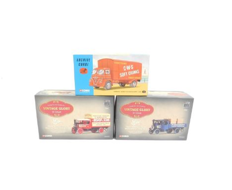A Corgi Archive die cast Foden S21 Mickey Mouse box lorry - CWS, 13602, Vintage Glory of Steam Foden flatbed steamer with 'Li
