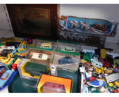 A Corgi die cast 1902 State Landau, die cast royal state coach, Corgi and other die cast cars, trucks and buses, some boxed, 