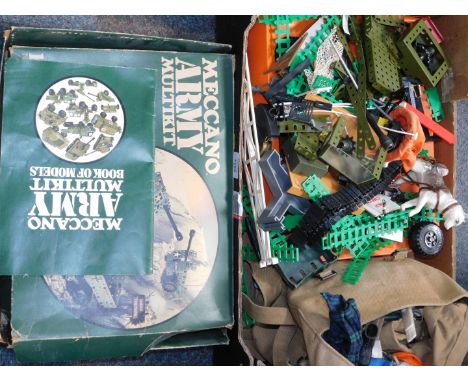 A Meccano Army Multikit, with box, Action Man clothes and boots, and sundry toys. (qty)