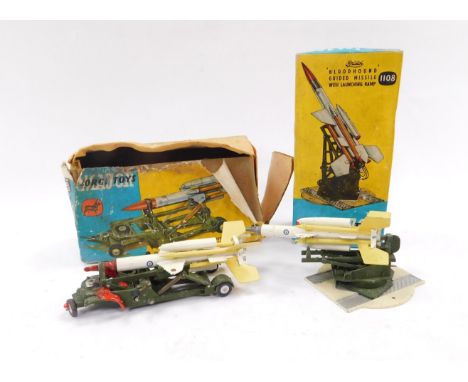 A Corgi die cast Bristol Bloodhound 'Guided Missile with Launching Ramp', 1108, together with a Bristol Bloodhound Guided Mis