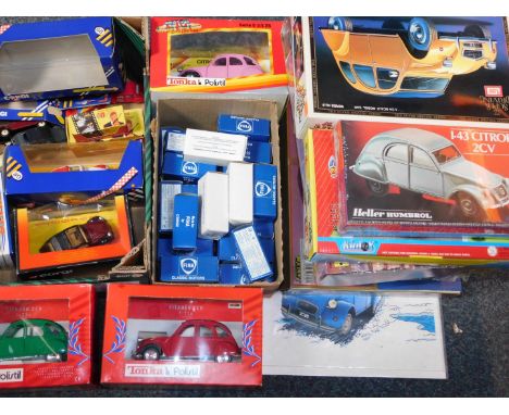 Corgi Dinky and other die cast vehicles. including two Citroen 2CV's, For Your Eyes Only 007, further 2CV's, Fina Classic Mot