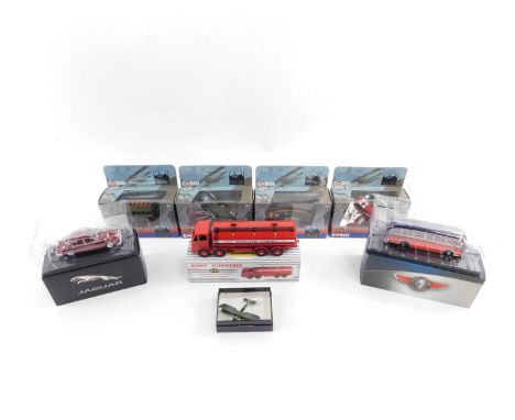 A Dinky Supertoys Leyland Octopus Tanker - Esso 943, four Corgi WWI Centenary vehicles and planes, and two further die cast v