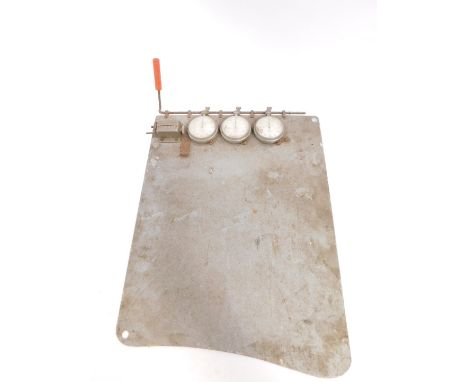 A Hanhart Robotimer three stop watch automatic timer and lap counter.