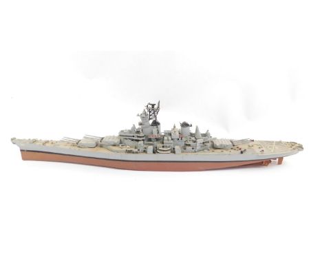 A scale model of The USS New Jersey, an American Iowa Class battleship, 77.5cm L.