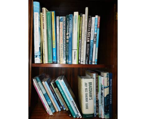 Books relating to railways and steam engines, including Bradshaws July 1922 Railway Guide., Brown Gordon H. Firsby Portrait o
