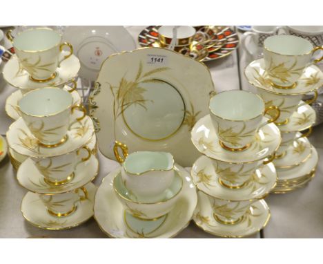 A Paragon wheat pattern 40 piece tea service, printed marks.