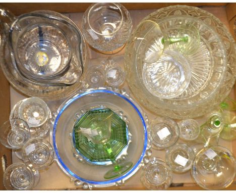 Glassware - Derwent Crystal bowl; coloured glass; fruit bowl; cocktail glasses; drinking glasses; etc