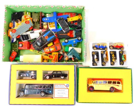 Various diecast cars, to include a Corgi limited edition D949-26 box set, Corgi 50th Anniversary Battle of Britain set, furth