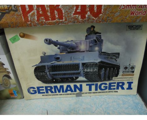 Radio controlled tank German Tiger I (1/16th scale), box not tested