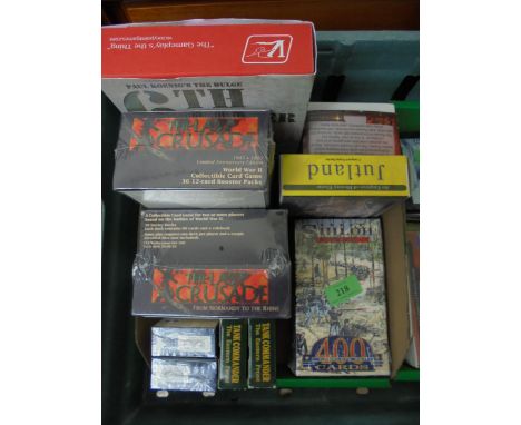 Box of collectable card games, 6 Panzer Army by Victory Point Games Shiloh 1862 complete set of (400 cards), Last Crusade, 10