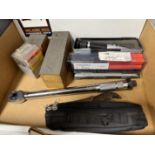 Miscellaneous Tools Including: (2) Refracto Meters, Torque Rachet Wrench, Number & Letter Stamps