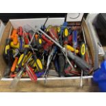 Large Assortment of Screwdrivers & Tape Measures