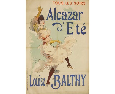 Jules Cheret (1836-1932) ALCAZAR D'ETÉ LOUISE BALTHY Lithograph in colours, 1893, printed by Chaix, Paris, backed on linen 12