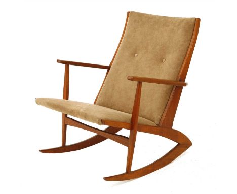 A Model 97 'Boomerang' rocking chair, designed by Søren Georg Jensen for Tønder Møbelværk, 63cm wide 82cm deep 77cm high
