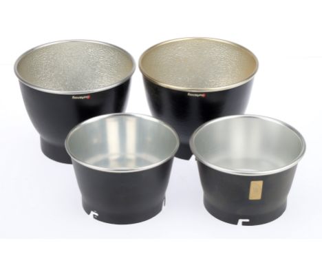 A Group of Studio Light Snoots, comprising 4 snoots, bayonet mount, two pairs, medium and large.