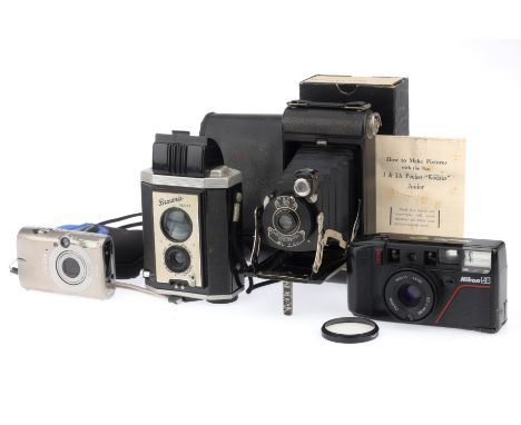 A Group of Mixed Cameras, comprising a Canon Digital Ixus 960, silver, VG, fires up, takes a picture, with charger, soft case
