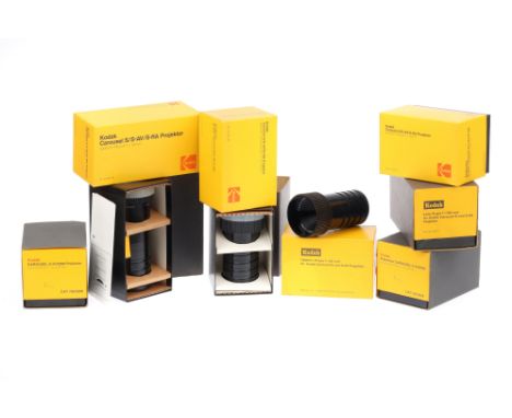 A Selection of Kodak Carousel Projector Lenses, comprising 2off 150mm, 2off 100mm, 20ff 60mm and 1off 85mm, all as new in mak
