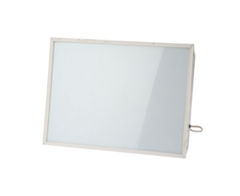 An Unsigned Light Box, white, lights up, viewing area 14x19 inches.