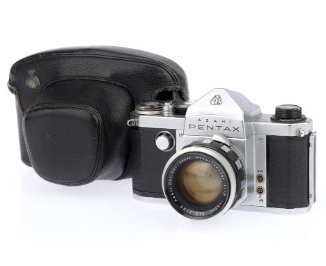 A Pentax K 35mm SLR Cameras, comprising a Pentax K, serial number 180772, body G, minor dent to bottom plate, shutter works, 