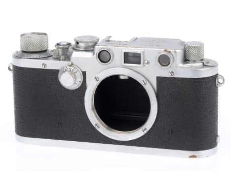 A Leica IIIf Rangefinder Camera Body, silver, serial number 543421, body F-G, tripod marks to bottom plate, small dent to top