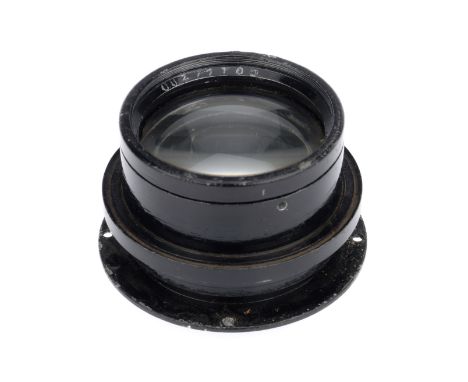 A Dallmeyer f/2.9 8" Pentac Lens, black, serial number UU277700, barrel F-G, some paint wear, mave have been re-painted, mark