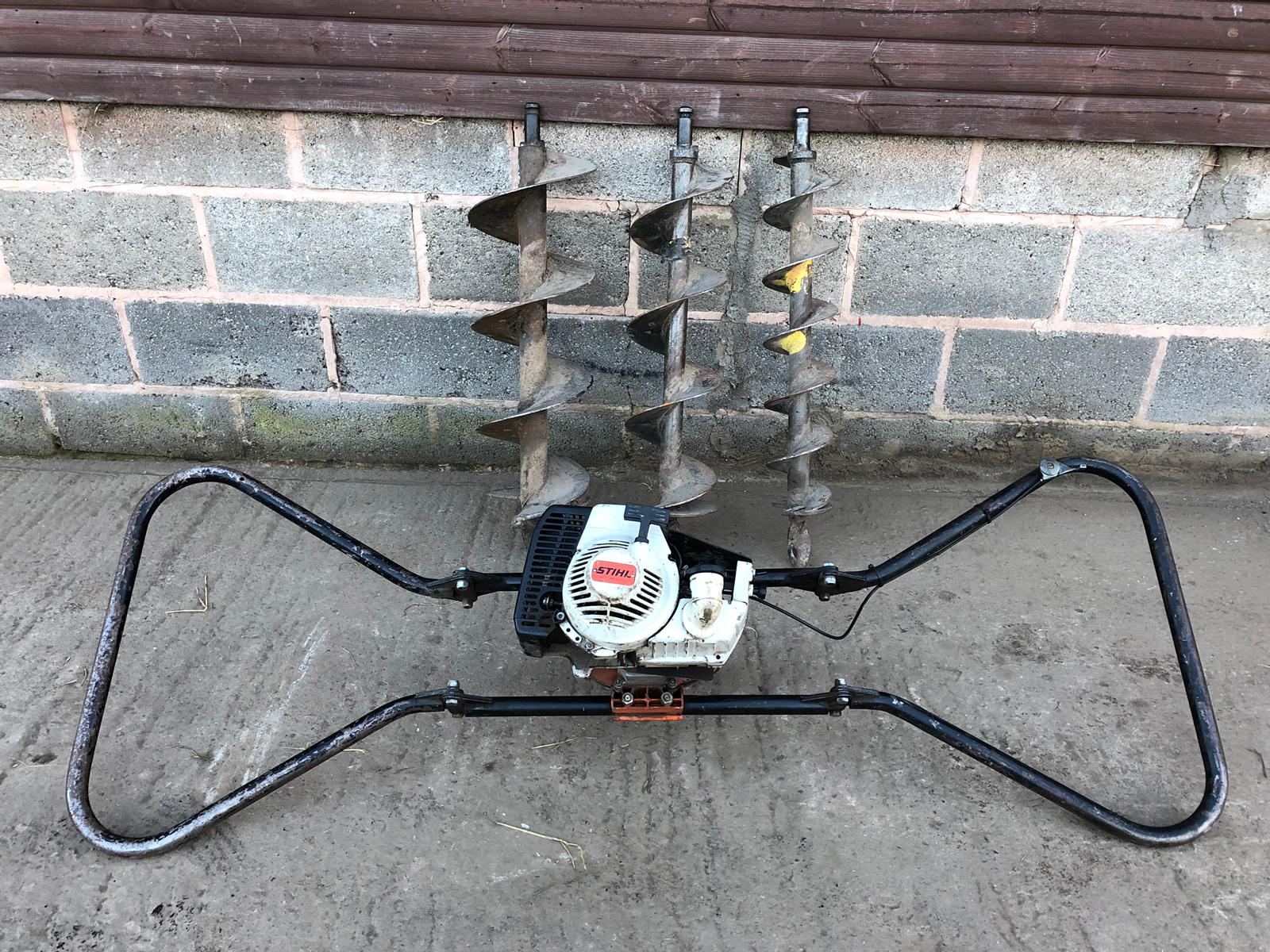 Stihl BT360 Post Hole Borer C/W 3 Augers Appraisal Used Model/Serial