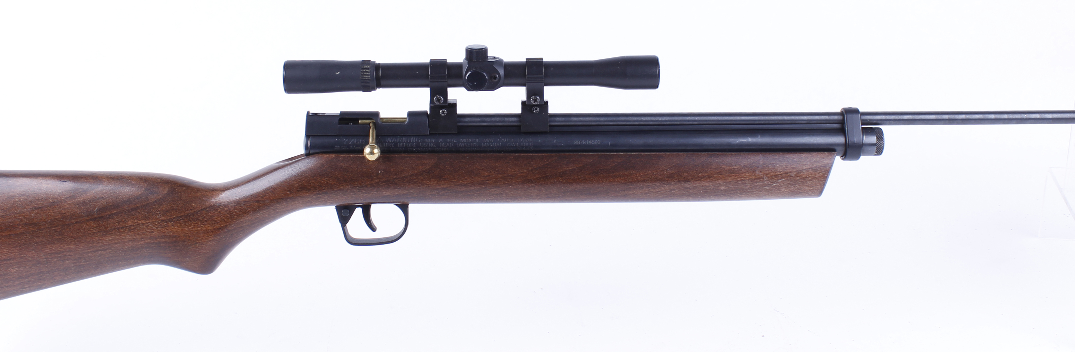 22 Crosman Model 2260 Rabbit Stopper Bolt Action Air Rifle Mounted Scope No 807b14583 7555