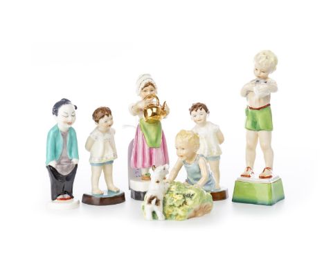 ROYAL WORCESTER FIGURE OF 'FRIDAY'S CHILD IS LOVING AND GIVING', no. 3261 from the 'Days of the Week' series modelled by F. D