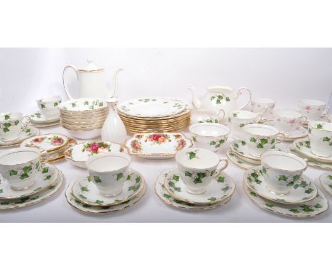 A collection of three vintage 20th Century tea dinner services sets. Comprising of Colclough Ivy Leaf bone china, Michelle En