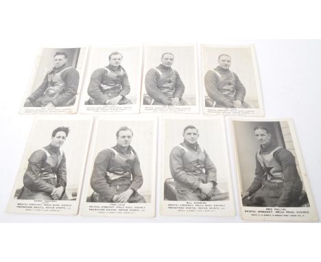 Bristol Speedway - A collection of early 20th century Everitt &amp; Sons Bristol Speedway rider portrait postcards to include