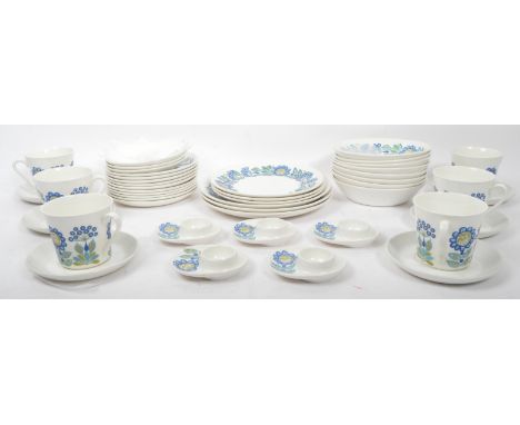 Figgjo Flint - Norwegian Scandinavian - Turi Design Tor Viking. A vintage 20th Century porcelain ceramic tea / breakfast dinn