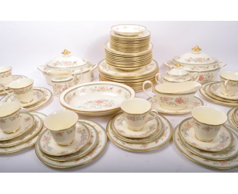 Royal Doulton - Minton - fine bone china tableware, made in England tea service set. In the Jasmine pattern comprising of; cu