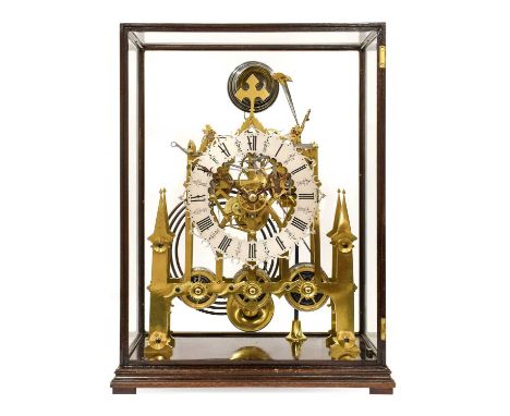 A Fine Brass Quarter Chiming Skeleton Clock, attributed to either Evans of Handsworth or Smiths of Clerkenwell, circa 1860, 9